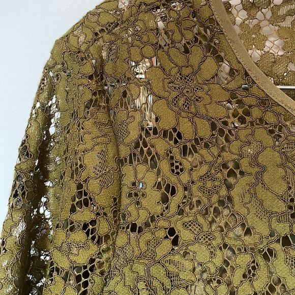 J Crew Lace Blouse in Olive - Picture 3 of 15